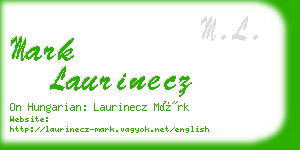 mark laurinecz business card